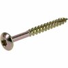 Hillman Wood Screw, #8, 1-3/4 in, Zinc Yellow Steel Pan Head Torx Drive 48647